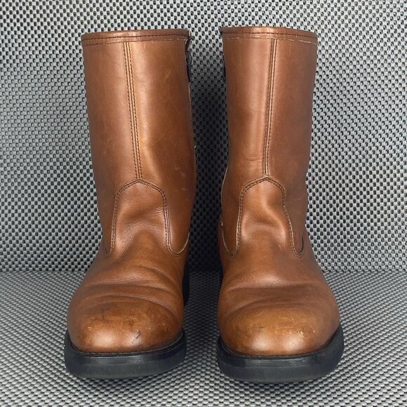 Fin & Feather Insulated Boots Mens 8.5 D Brown Leather Zipper Made In USA - Picture 3 of 13